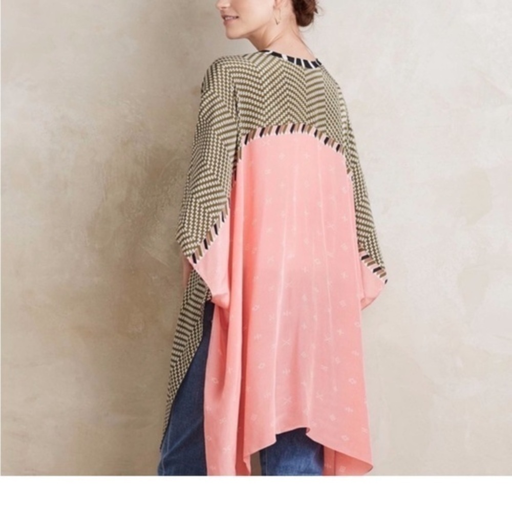 Anthropologie Pink and Black Tunic